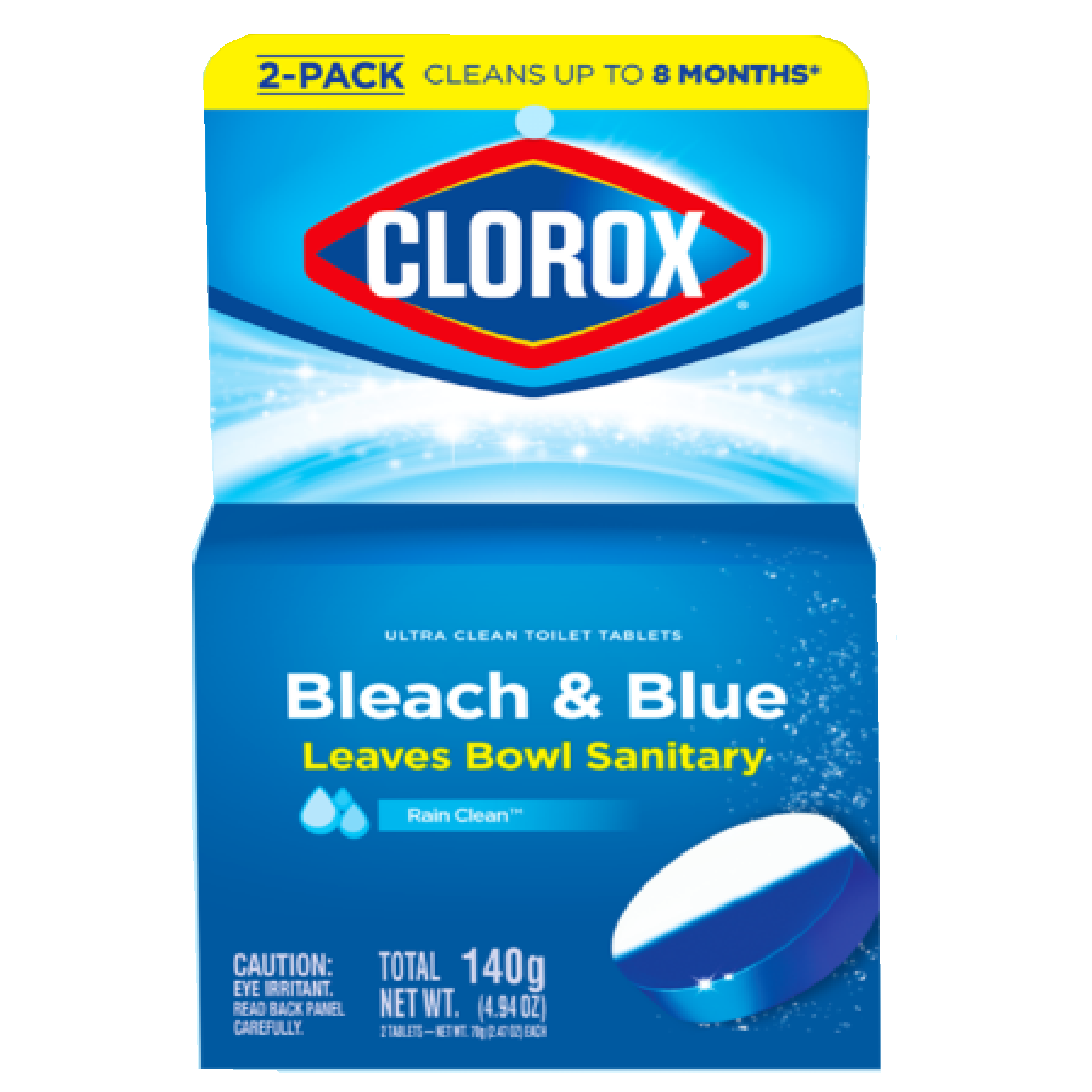 Clorox Automatic Toilet Bowl Cleaner Bleach & Blue 140g